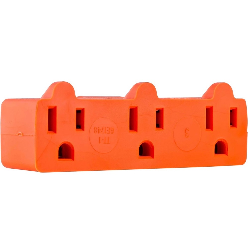 Orange Electrical Outlet Adapter
